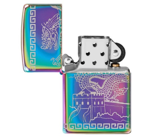 Зажигалка ZIPPO Classic с покрытием Multi Color, латунь/сталь, разноцветная, глянцевая, 38x13x57 мм