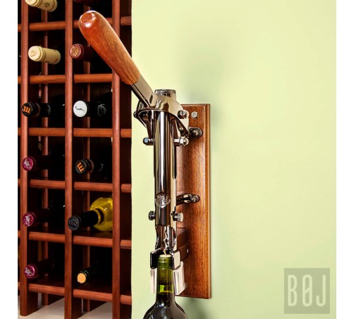 Штопор настенный для вина Boj Traditional Wall Corkscrew Black Nickeled