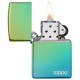 Зажигалка ZIPPO Classic с покрытием High Polish Teal, латунь/сталь, зелёная, глянцевая, 38x13x57 мм