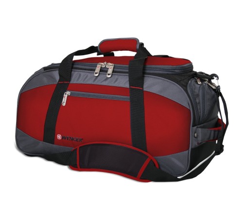 Сумка спортивная WENGER, красный/серый/чёрный, полиэстер 1200D, 52х25х30 см, 39 л