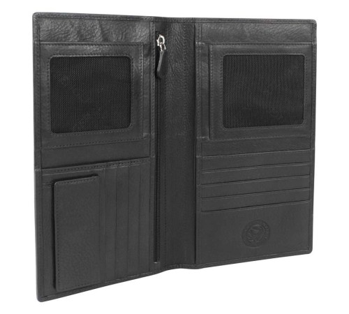 Портмоне для документов WENGER Alphubel, черный, кожа наппа, 12×1,5×22 см