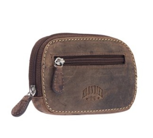Ключница KLONDIKE Yukon, натуральная кожа в коричневом цвете, 11,5 х 2 х 7,5 см