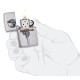 Зажигалка ZIPPO Woodchuck Cherry с покрытием Brushed Chrome, латунь/сталь, серебристая, 38x13x57 мм