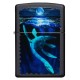 Зажигалка ZIPPO Lock Ness с покрытием Black Light, латунь/сталь, черная, матовая 38x13x57 мм