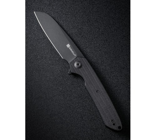 Складной нож SENCUT Kyril 9Cr18MoV Steel Black Stonewashed Handle Black Micarta