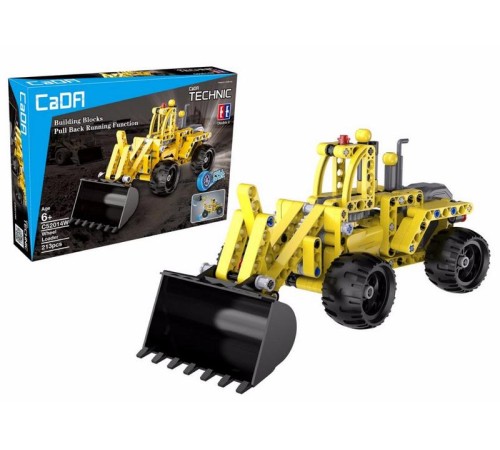 Конструктор CaDA Technic бульдозер совместим с C52013W, инерционный (213 детали)