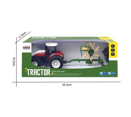 Р/У фермерский трактор Korody с роторной косилкой, широкие колеса 1/24 2.4G 6CH RTR