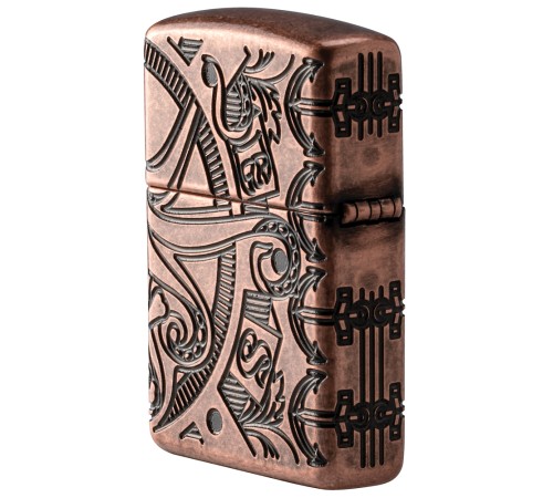 Зажигалка ZIPPO Armor™ с покрытием Antique Copper™, латунь/сталь, медная, матовая, 38x13x57 мм