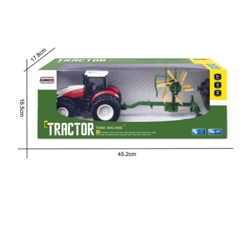 Р/У фермерский трактор Korody с роторной косилкой, двойные колеса 1/24 2.4G 6CH RTR