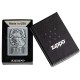 Зажигалка ZIPPO Lucky 7 с покрытием Street Chrome, латунь/сталь, серебристая, 38x13x57 мм