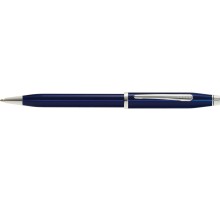 Шариковая ручка Cross Century II Blue lacquer, синий лак с отделкой родием