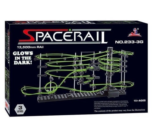 Конструктор динамический Spacerail 233-3G, 13.5м (Level 3), светящиеся рельсы