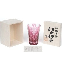 Стакан TAJIMA GLASS Звездные грани 240 мл, золотисто-красный