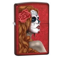 Зажигалка ZIPPO Classic с покрытием Candy Apple Red™, латунь/сталь, красная, глянцевая, 38x13x57 мм