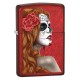 Зажигалка ZIPPO Classic с покрытием Candy Apple Red™, латунь/сталь, красная, глянцевая, 38x13x57 мм