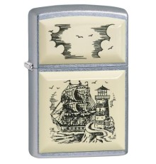 Зажигалка ZIPPO Classic с покрытием Street Chrome™, латунь/сталь, серебристая, 36x12x56 мм