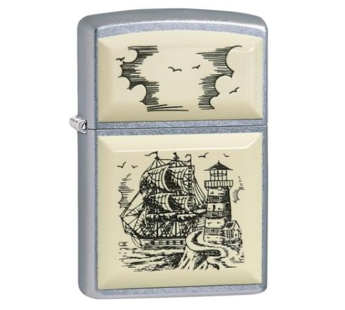 Зажигалка ZIPPO Classic с покрытием Street Chrome™, латунь/сталь, серебристая, 36x12x56 мм