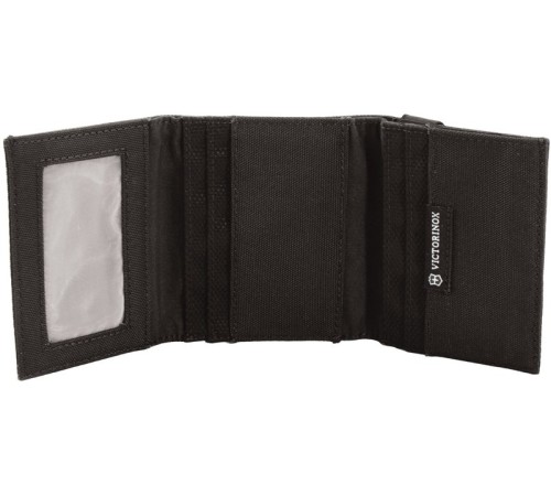 Бумажник VICTORINOX Lifestyle Accessories 4.0 Tri-Fold Wallet, чёрный, нейлон, 9x3x10 см