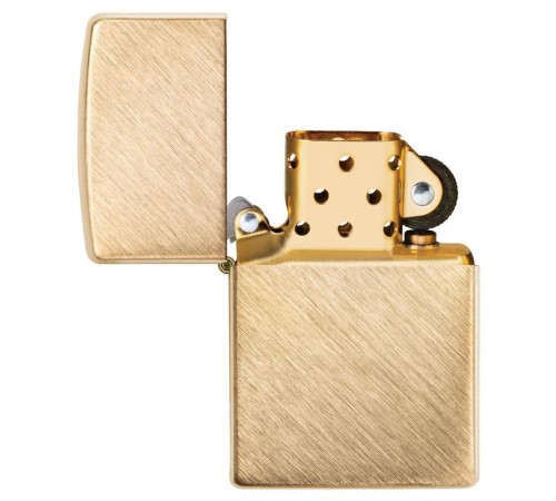 Зажигалка ZIPPO Classic с покрытием Herringbone Sweep Brass, латунь/сталь, золотистая, 38x13x57 мм