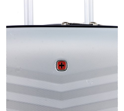 Чемодан SWISSGEAR FRIBOURG, серебристый, АБС-пластик, 45x27x66 см, 64 л