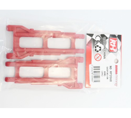 Рычаги пластиковые (удлиненные) для Remo Hobby 1/8 8037 (2024г), тюнинг, красные
