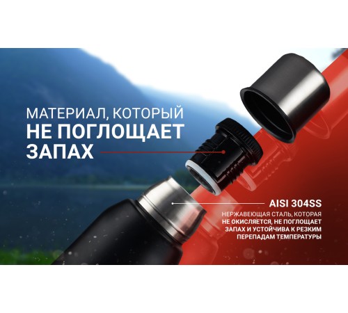 Термос  Naturehike Q-9H NH19SJ010  1000ml черный, 6927595740248