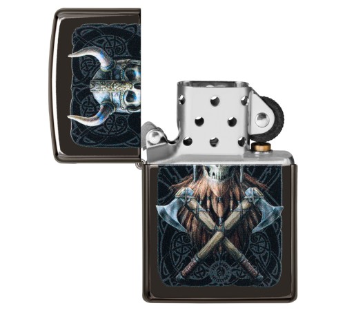Зажигалка ZIPPO Anne Stokes с покрытием High Polish Black, латунь/сталь, чёрная, 38x13x57 мм