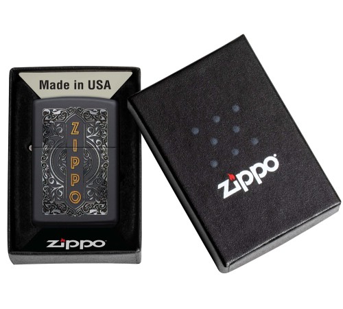 Зажигалка ZIPPO Classic с покрытием Black Matte, латунь/сталь, черная, 38x13x57 мм