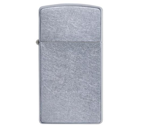 Зажигалка ZIPPO Slim® с покрытием Street Chrome™, латунь/сталь, серебристая, матовая, 29x10x60 мм