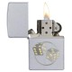 Зажигалка ZIPPO Classic с покрытием Satin Chrome™, латунь/сталь, серебристая, матовая, 38x13x57 мм