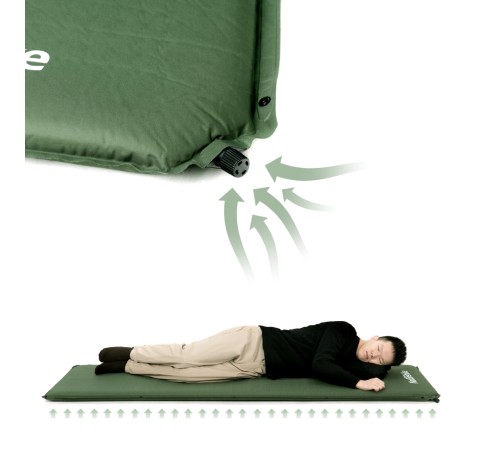 Коврик самонадувной туристический Naturehike D03 Army Green, 6927595773680