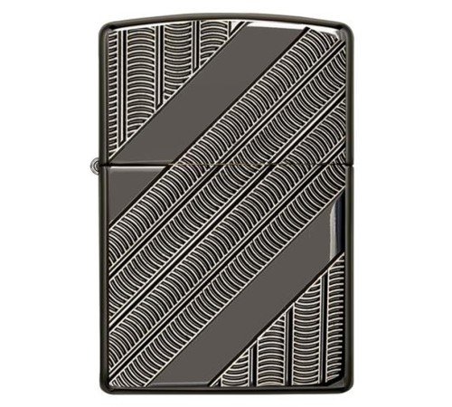 Зажигалка ZIPPO Armor™ с покрытием High Polish Black Ice®, латунь/сталь, чёрная, 37х13x58 мм
