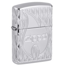 Зажигалка ZIPPO Armor® с покрытием High Polish Chrome, латунь/сталь, серебристая, 38x13x57 мм