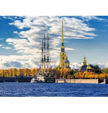 Картина мозаикой с нанесенной рамкой 40х50 САНКТ-ПЕТЕРБУРГ. ПЕТРОПАВЛОВСКАЯ КРЕПОСТЬ (36 цветов)