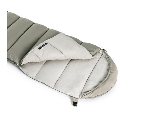 Ультралёгкий спальный мешок Naturehike CNK2350WS023 M400 хлопковый с капюшоном весна осень зеленый, молния слева