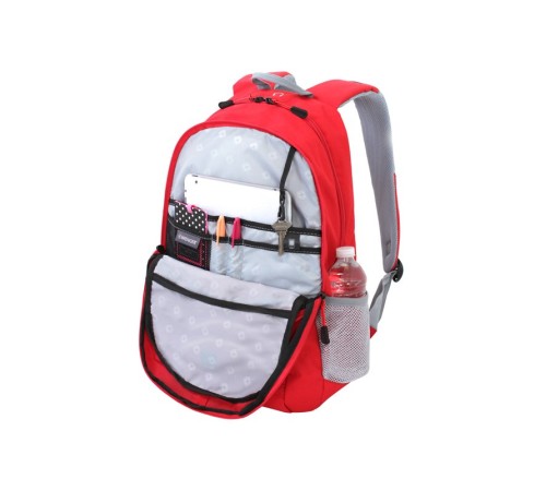 Рюкзак WENGER, красный/серый, полиэстер 600D/хонейкомб, 33x16,5x46 см, 26л
