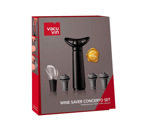 Вакуумный насос для вина Vacu Vin Concerto + 3 пробки и каплеуловитель