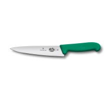 Нож разделочный VICTORINOX Fibrox с лезвием 19 см, зелёный