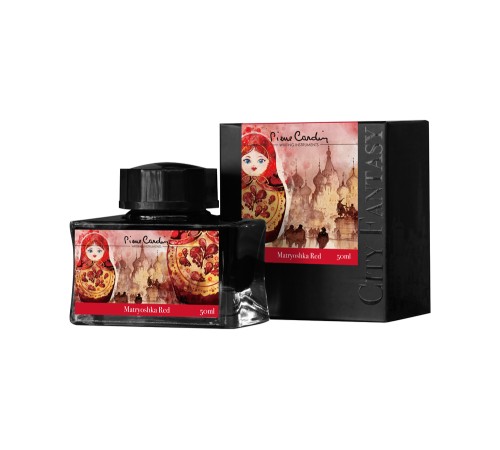 Флакон чернил Pierre Cardin 50мл, серия CITY FANTASY цвет Matryoshka Red (Красная Матрешка)