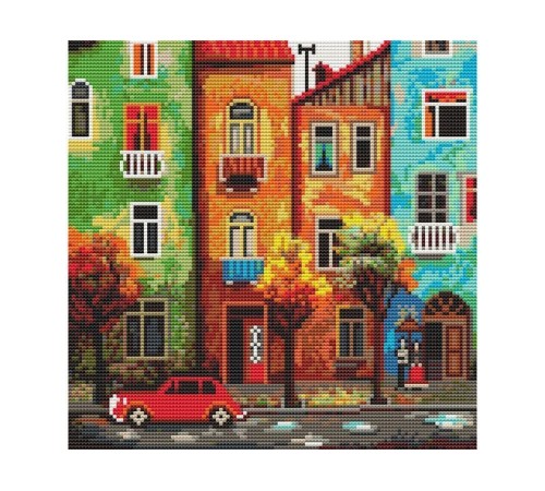 Картина мозаикой 30х30 ГОРОДСКОЙ МОТИВ (квадрат) (28 цветов)