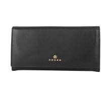 Кошелёк Cross Monaco Black, кожа наппа, гладкая, цвет чёрный, 20 x 11 x 2,5 см