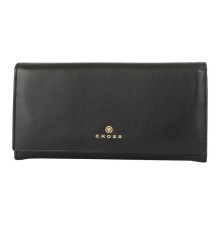 Кошелёк Cross Monaco Black, кожа наппа, гладкая, цвет чёрный, 20 x 11 x 2,5 см