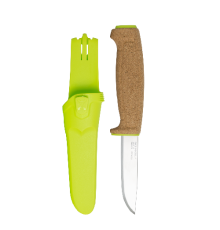Нож Morakniv Floating Knife (S) Lime, нержавеющая сталь, пробковая ручка, зеленый, 13686