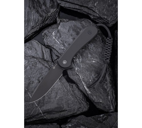 Нож CIVIVI Fixed Blade Elementum D2 Steel Black Stonewash Handle G10 Black