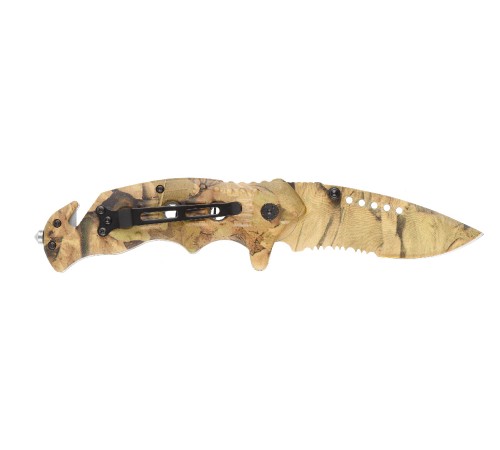 Нож складной Stinger, 95 мм (серый камуфляж), рукоять: алюминий (серо-зеленый камуфляж), картонная к