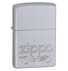 Зажигалка ZIPPO Classic с покрытием Satin Chrome™, латунь/сталь, серебристая, матовая, 38x13x57 мм