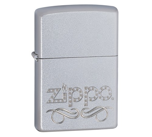 Зажигалка ZIPPO Classic с покрытием Satin Chrome™, латунь/сталь, серебристая, матовая, 38x13x57 мм
