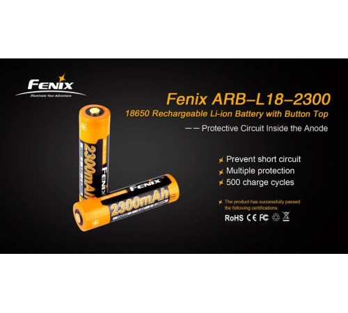 Аккумулятор 18650 Fenix ARB-L2-2300 (2300mAh)