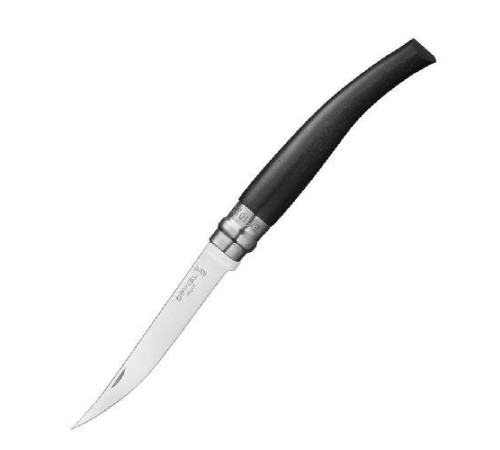 Нож филейный Opinel №10, нержавеющая сталь, рукоять эбеновое дерево, картонная коробка, 001708
