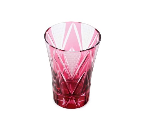 Стакан TAJIMA GLASS Звездные грани 240 мл, золотисто-красный